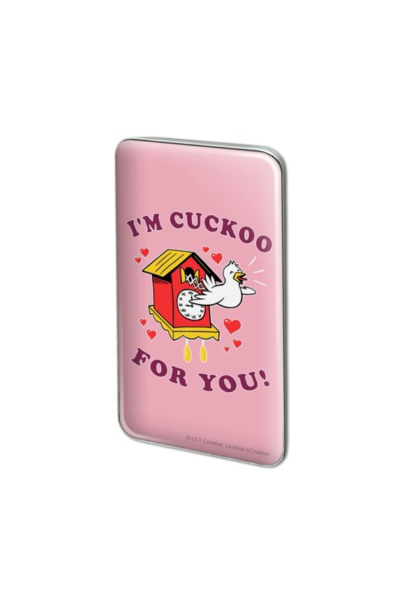 I'm Cuckoo For You Crazy Clock Funny Humor Metal Rectangle Lapel Hat Pin Tie Tack Pinback