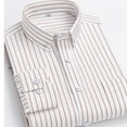 thumbnail image 3 of Men's Stripe Button Down Shirt Breathable Regular Fit Long Sleeve Shirts Casual Business with Chest Pocket Classic Casual Shirt, 3 of 3