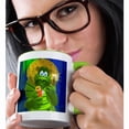 thumbnail image 2 of 3drose, Drolly Dragons Happy Dragon, 15oz Two-tone Green Mug, 2 of 6