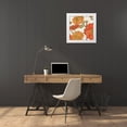 thumbnail image 3 of Schlabach, Sue 15x15 White Modern Wood Framed Museum Art Print Titled - Tangerine Square II, 3 of 4