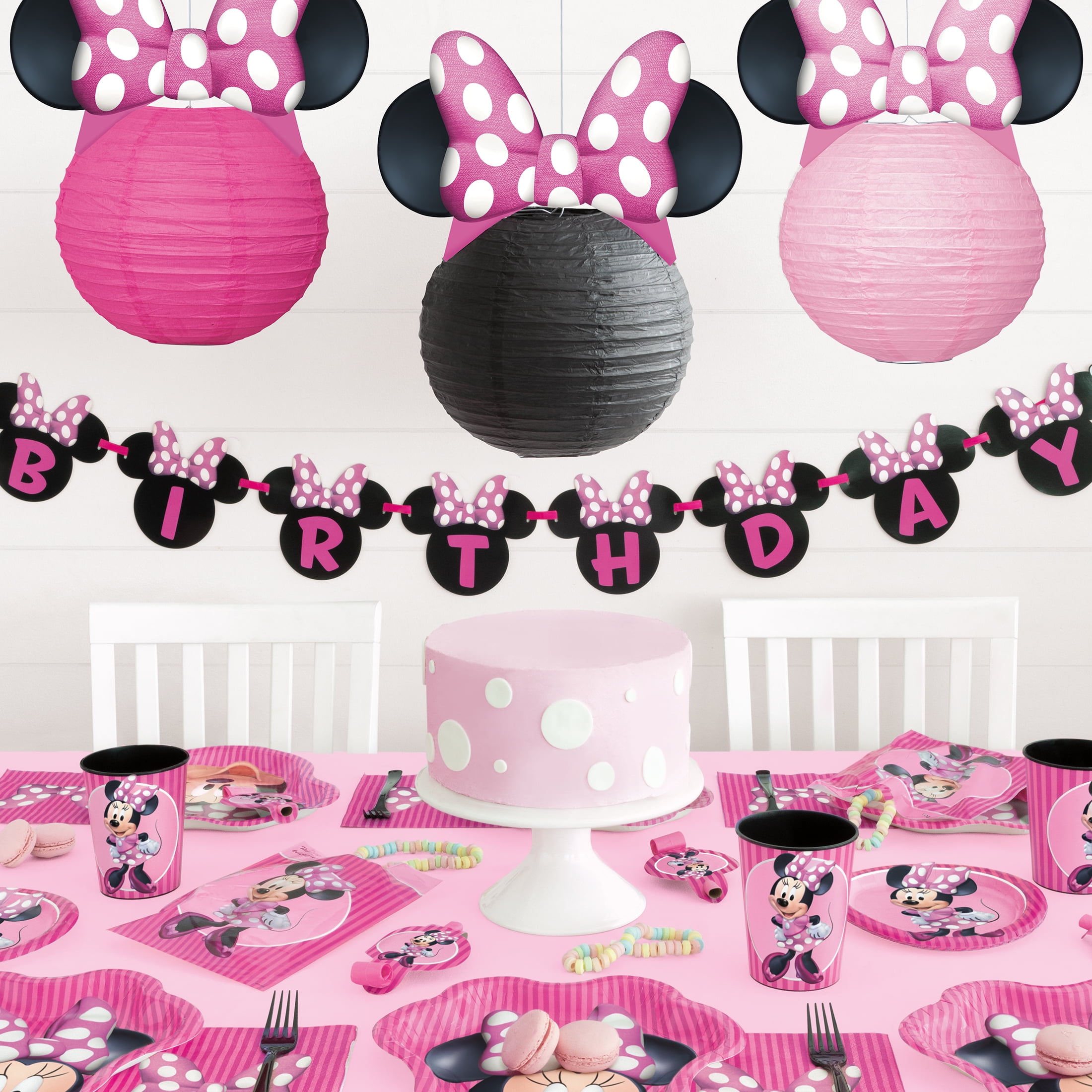 Pink Minnie Mouse Paper Dessert Plates, 7in, 8ct