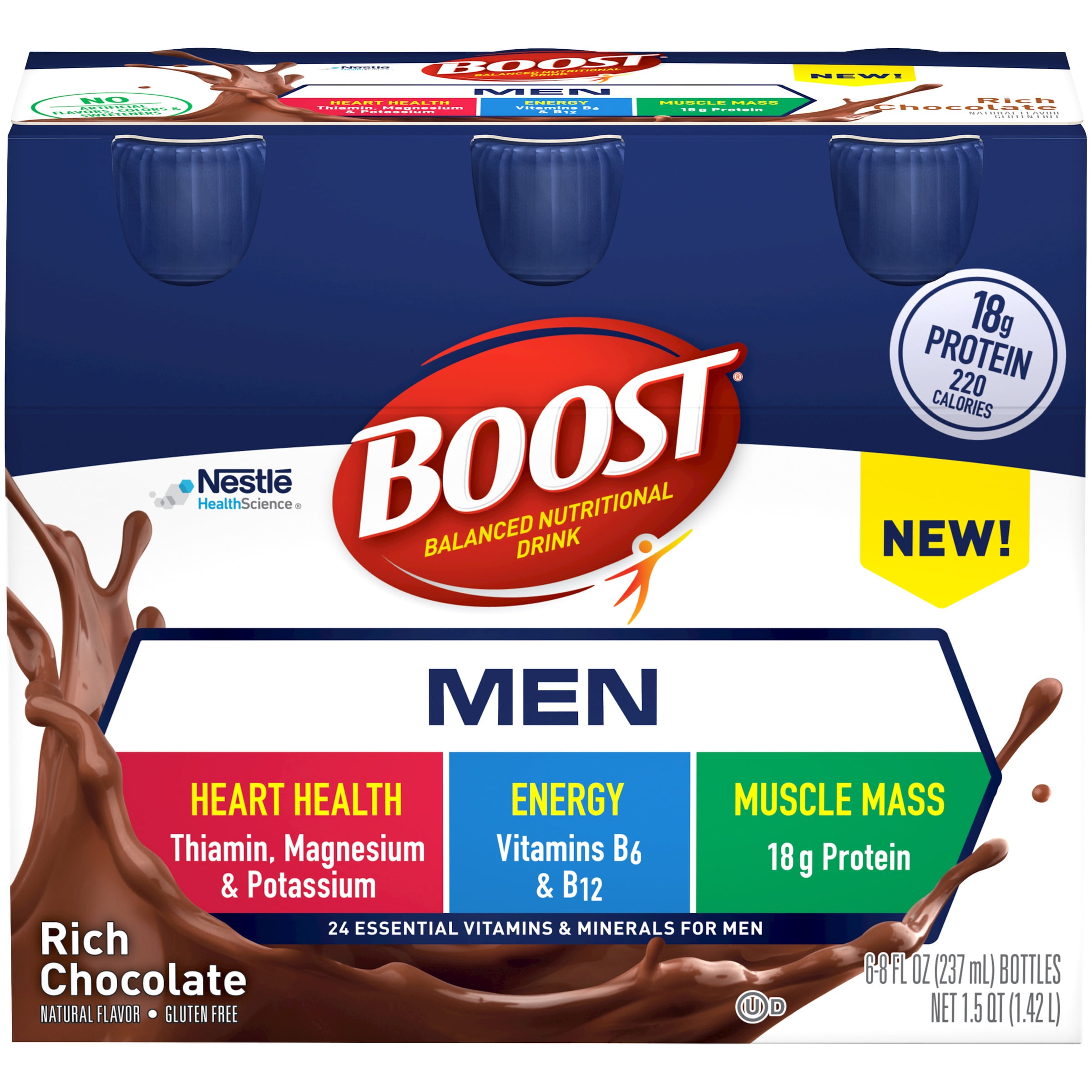 BOOST MEN Rich Chocolate 68 fl. oz. Bottles