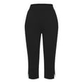 thumbnail image 6 of IDALL Capri Pants for Women Yoga Pants Women Womens Casual Pants High Waisted Pants Side Slit Pull On For Women Casual Lightweight Elastic High Waist Pants 2025 Summer Women'S Pants Black L, 6 of 6