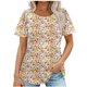 thumbnail image 2 of Fiudx Ofertas Flash Artículos En Oferta Camiseta Casual de Manga Corta con Cuello Redondo y Estampado Floral para Mujer, 2 of 4
