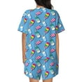 thumbnail image 4 of Womens Pajama Sets With Pocket, Popsicle Pattern A Lounge Sets Short Sleeve Sleepwear PJ Sets for Women, 4 of 6