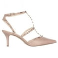 thumbnail image 3 of Womens INC Carma Studded T-Strap Pointed Toe Heels - Blush, 3 of 6