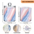 thumbnail image 5 of Yayeee 2 Pack Qtip Holder Bathroom Cotton Swab Canister with Lid Clear Dispenser Set, Abstract Blue, 5 of 6