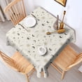 thumbnail image 2 of Beige Sun Moon Star Comet Pattern Square Tablecloth,Waterproof Square Table Cover,Wipeable Spillproof Washable Table Cover for Home Kitchen Party Decor 60"x60"(152x152cm), 2 of 6