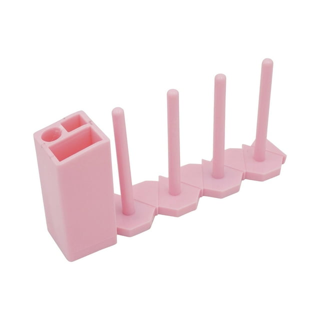 Accesorio para máquina de coser con portabobinas, herramienta para fábrica de prendas, instalación sencilla y eficiente, soporte organizador de bobina Rosa