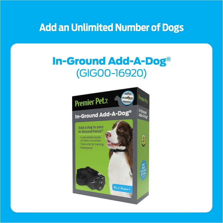 Premier Pet In-Ground Fence for Dogs: Customizable .33 Acre Barrier, In- Ground Electric Fence, Waterproof Collar, Tone & Static Correction,  Expandable- Add Pets & Coverage Area Up to 5 Acres 