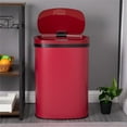 thumbnail image 5 of FOA Rena 13 Gallon Stainless Steel Motion Sensor Automatic Trash Can in Red, 5 of 18