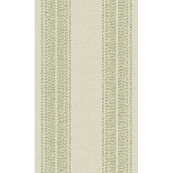 Sage Woven Fabric Inspired Stripes Wallpaper