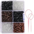 thumbnail image 3 of Rubber Bands for Hair, Funtopia 2500 Pcs Hair Ties for Girls Women, Toddlers Elastic Hair Bands, Mini Ponytail Holders for Kid, Small Hair Elastics with Case, Hair Accessories, Black, Clear, Brown, 3 of 7