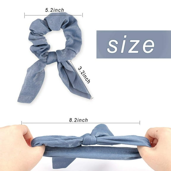 10 Packs Scrunchies for Hair, Silk Hair Scrunchies for Women Hair Ties Bowknot Scrunchies for Hair Ponytail Holder Fashion Hair Scarf Scrunchie Bunny Ear Scrunchies