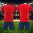 thumbnail image 2 of Boys Athletic Shorts Soccer Jersey Team Soccer Uniforms with Shorts Football Athletic for Out T Sports Red XS, 2 of 7