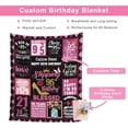 thumbnail image 3 of 50th Birthday Gifts for Women Personalized Happy Birthday Blanket for Women 1974 Birthday Gifts for Her Ladies Female Mom Daughter Wife Sister Grandma Best Friends Ideas Birthday Decorations Throw, 3 of 5
