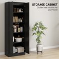 thumbnail image 4 of HOMCOM 5-Tier Storage Cabinet with Shelves, Kitchen Pantry Cabinet, Black, 4 of 10