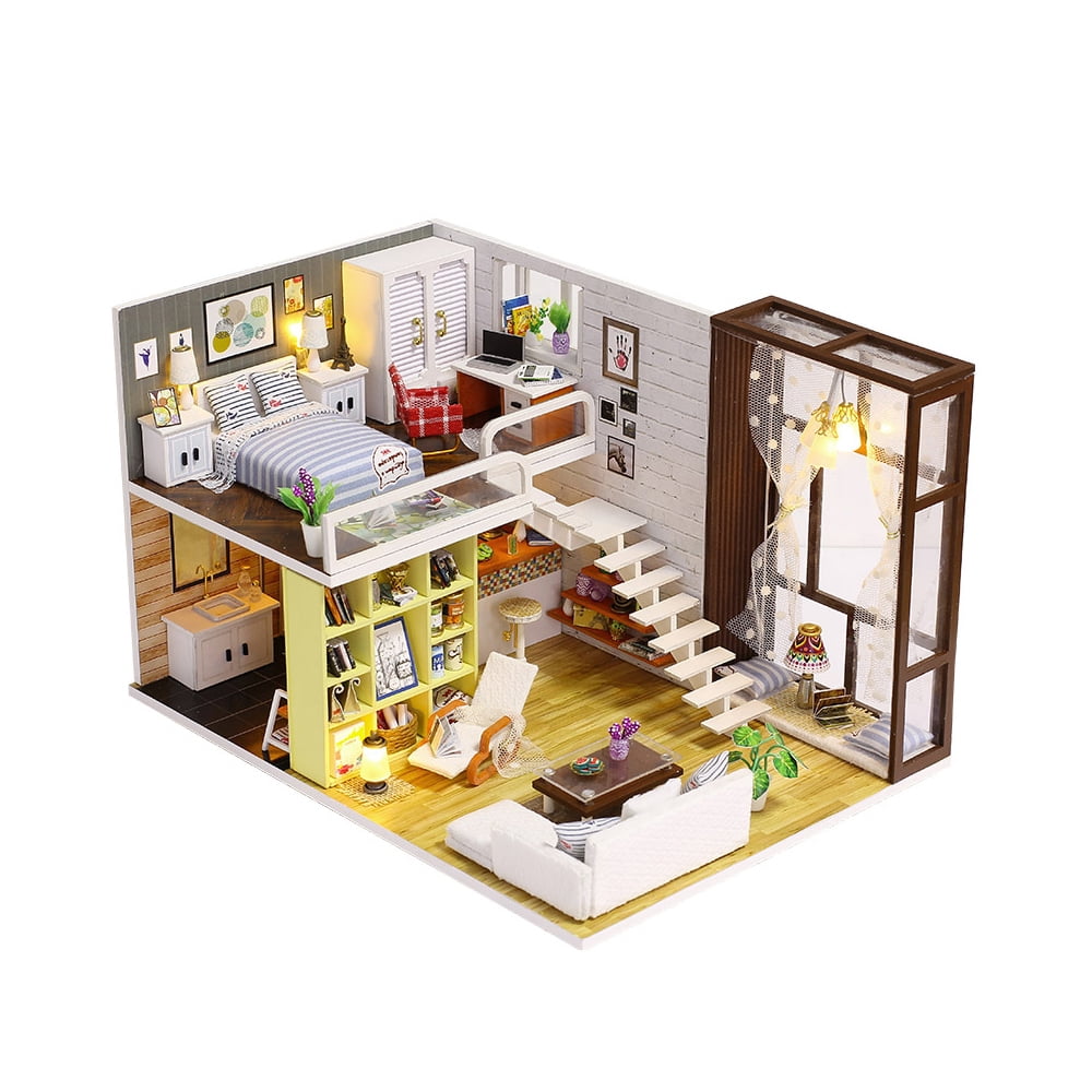 putting together a dollhouse kit