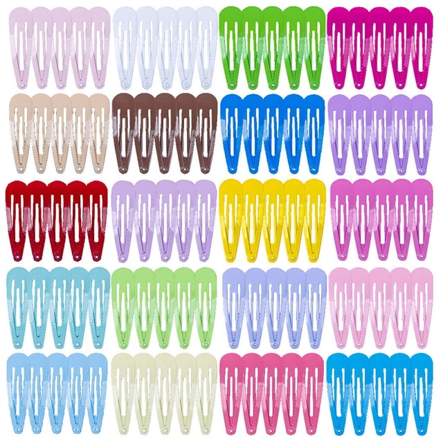 Snap Hair Clips Colorful 100PCS Cute Hair Barrettes Hair Accessories for Kids
