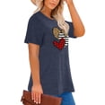 thumbnail image 2 of Anbech Love Heart Plus Size T-Shirts for Women Graphic Valentine's Day Short Sleeves Tees T-Shirt with Round Neck, 2 of 4