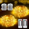 thumbnail image 1 of Luces de hadas, 24M [paquete de 2] y 240 luces de cadena LED IP65 a prueba de agua 8 modos Luces de hadas Interior/Exterior Dormitorio Navidad Boda Fiesta Hogar Jardín Luces de hadas - (Blanco cálido) Ormromra WLJ-3296, 1 of 5