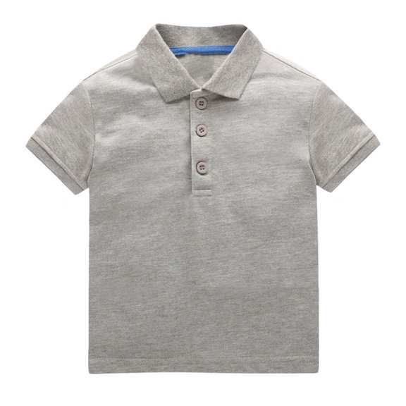 Toddler Boys Shorts Sleeve Pol𝗼 Shirts Soild Color School 𝐔niform Tops Baby Boy Summer Clothes 12M-8T Performance P𝐢que
