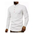 thumbnail image 3 of Camisa Delgada Cuello Manga Larga Ropa De Hombre Casual, 3 of 7