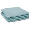 thumbnail image 3 of 2-Pack Flat Sheets, Queen Size, Hotel Quality Bed Sheets, 90" x 102" Oversized Queen Top Sheet Stays Tucked on Deep Mattresses, Flat Sheet Set, Sky Blue, 3 of 4