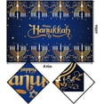 thumbnail image 3 of Rectangular Happy Hanukkah Tablecloth Jewish Chanukah Menorah Hebrew Festival of Lights Party Table Cloth Decoration Home Dining Room Kitchen Table Cover-60×84inch,, 3 of 5