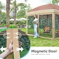 thumbnail image 5 of Quictent 10'x10' Pop up Canopy Tent with Netting, One Person Instant Setup Screen House Room Tent Screened- 4 Magnetic Doors, Waterproof (Khaki & Brown), 5 of 8