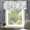 thumbnail image 4 of Sage Green Botanical Farmhouse Short Window Curtain Valances, Watercolor Spring Floral Summer Leaf Rod Pocket Kitchen Valances for Living Room Bedroom Bathroom Cafe 60" x 18", 4 of 8