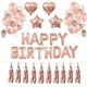 thumbnail image 2 of Globos de oro rosa para fiesta de cumpleaños, bodas, letras de feliz cumpleaños, globos de aluminio, suministros de decoración para fiestas de aniversario y baby shower, 2 of 5