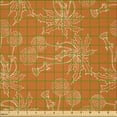 thumbnail image 2 of Ambesonne Burnt Orange Fabric by the Yard Microfiber, Dandelion Poppy, 5 Yards, Burnt Orange and White, 2 of 2