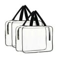 thumbnail image 2 of 2 Pack Clear Toiletry Bag, Portable Travel Makeup Pouch with Zipper, PVC Cosmetic Waterproof Tote Bags, 2 of 6