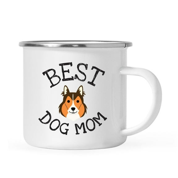 Koyal Wholesale Best Dog Mom Stainless Steel Campfire Mug Shetland Sheepdog, Dog Graphic