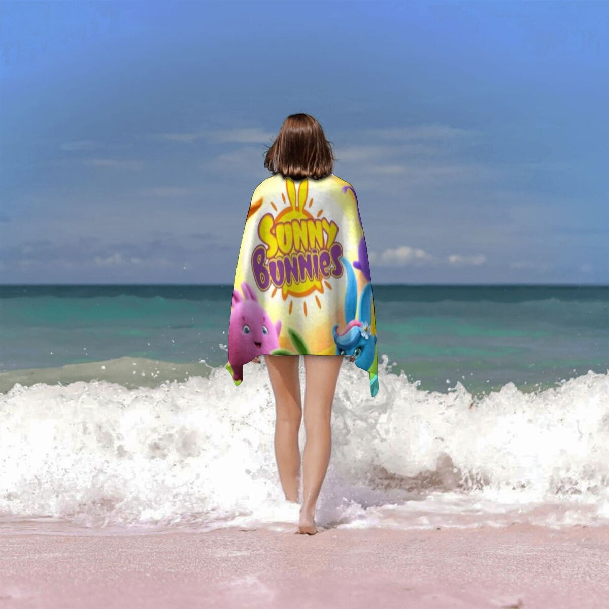 Sunny Bunnies Gifts Beach Towel for Women Girl Birthday Inspired Fan Bath Outdoor Music Lover
