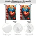 thumbnail image 2 of 4th Of July Patriotic Welcome House Flag 12.5x18 Inch Double Sided USA Hearts Blue Red Memorial Day Independence Day Outside Yard Party Decoration 1 Flag, 2 of 5
