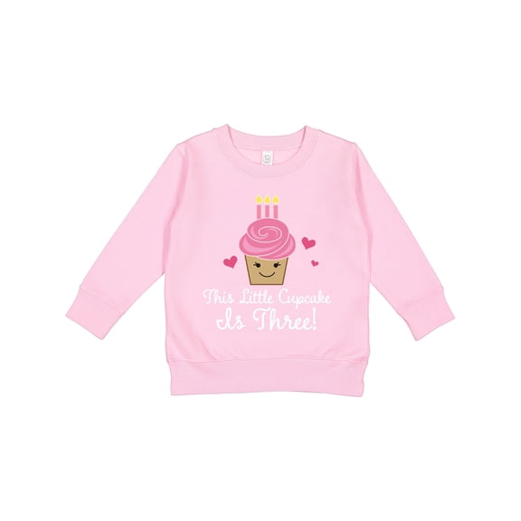Inktastic 3rd Birthday Cupcake Girls Cute Toddler Sweatshirt