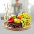 thumbnail image 2 of Samfox Plateau à Thé, Assiette En Bois En Bambou Plateau de Service Rond pour Service à Thé Fruits Bonbons Alimentaire Décoration de La Maison(24cm), 2 of 10