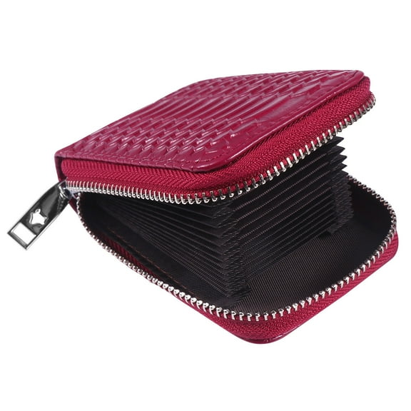 LOLIPPYY 1Pc Wallet Bag Purple Color with Multiple Card Slots for Id Debit and Bus Cards