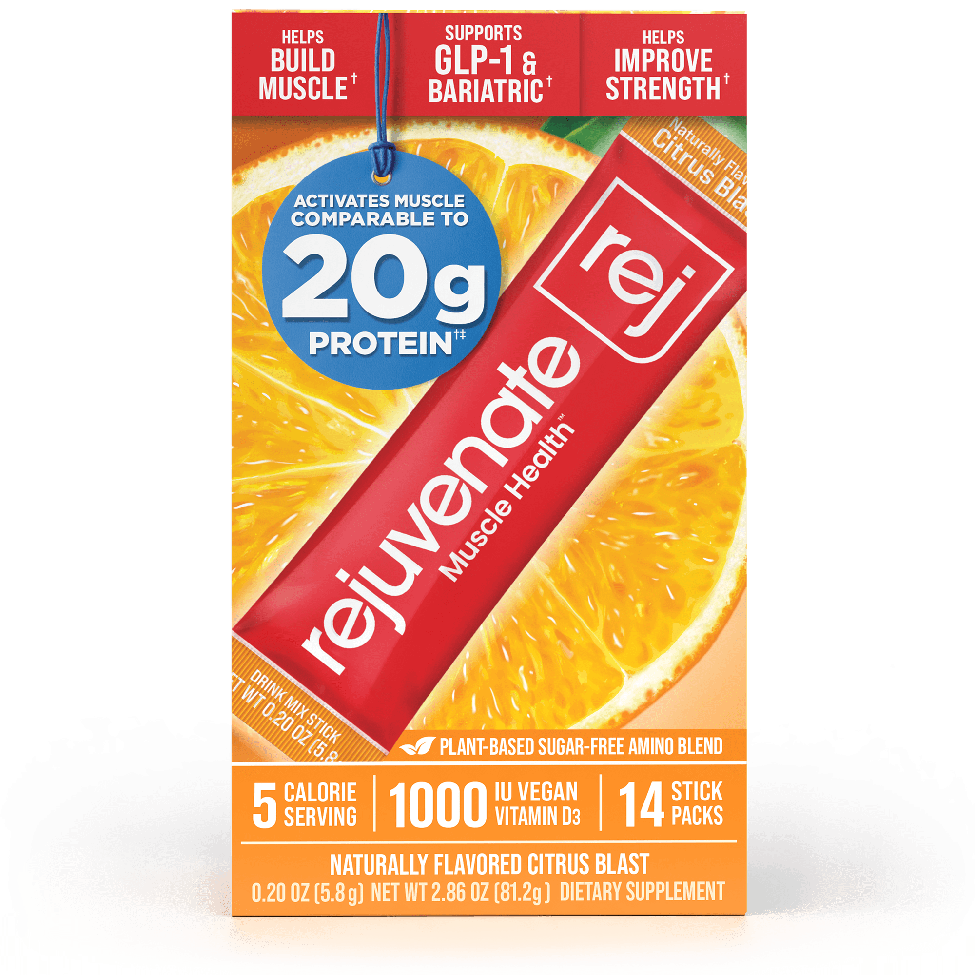 Rejuvenate Drink Mix, Citrus Blast, 14 Pouches, 0.19 oz (5.5 g) Each