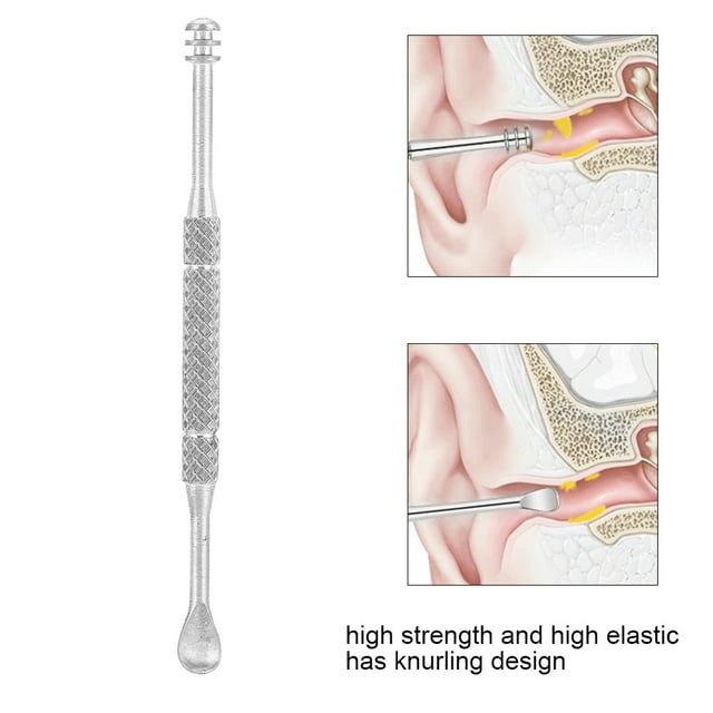 TOPINCN Mini Portable Titanium Spiral Ear Pick Scoop Cleaner Tool Earpick Accessory, Ear Cleaner,Ear Scoop