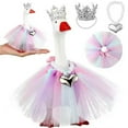 thumbnail image 4 of HomeDM Mini Desk Goose Outfits Christmas Decorations Tiara Crown Necklace Dress 3 Pcs Small Goose Clothes for 7 Inch Duck Statue Desk Key Holder, 4 of 7