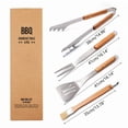 thumbnail image 4 of 4 Pack Barbeque Grilling Accessories Outdoor Grilling Tools Set BBQ Utensil Set, 4 of 9