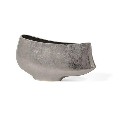 Gild Design House Aris Silver Decorative Metal Table Vase, Small