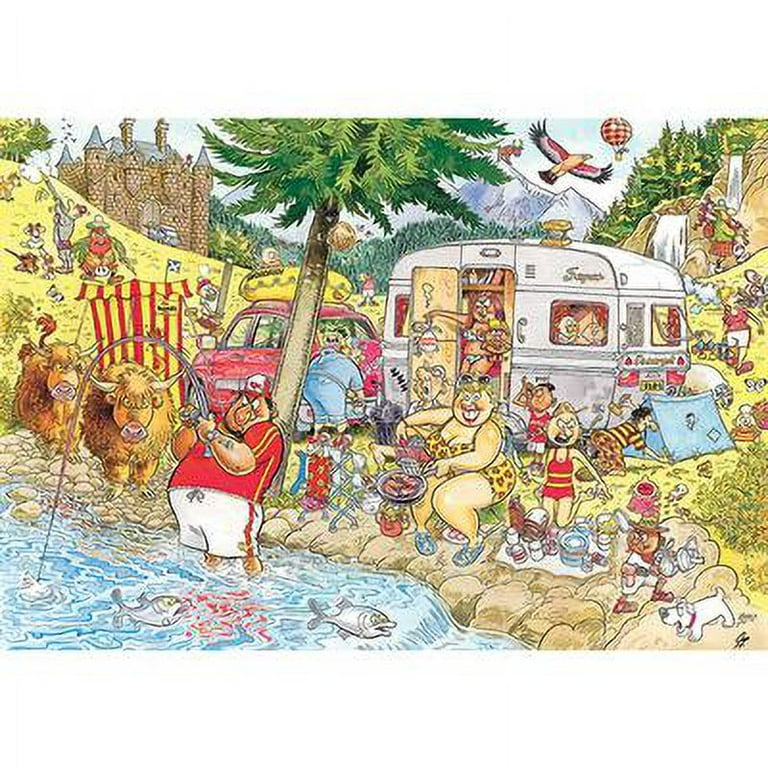 Wasgij? : Puzzle 1000 pcs / Mystery Retro # 6 Camping Commotion