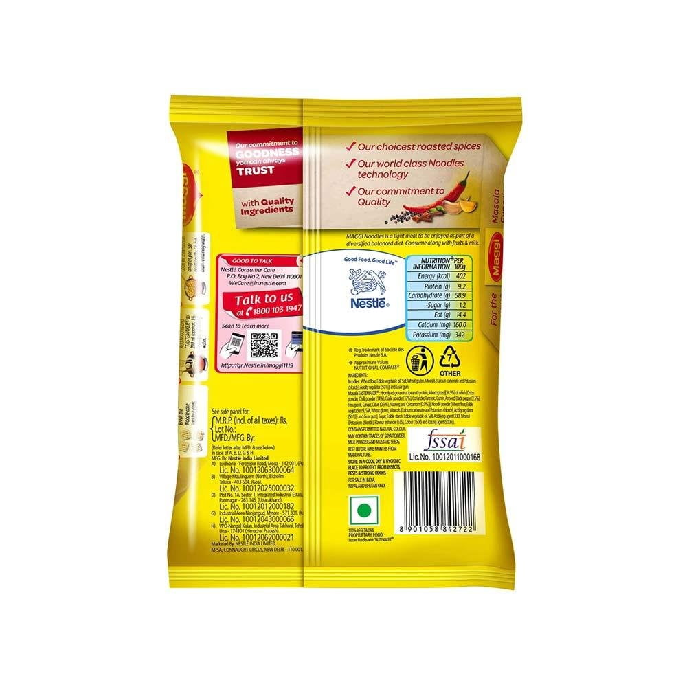 Maggi Masala 2-Minute Noodles India Snack - 70 Grams