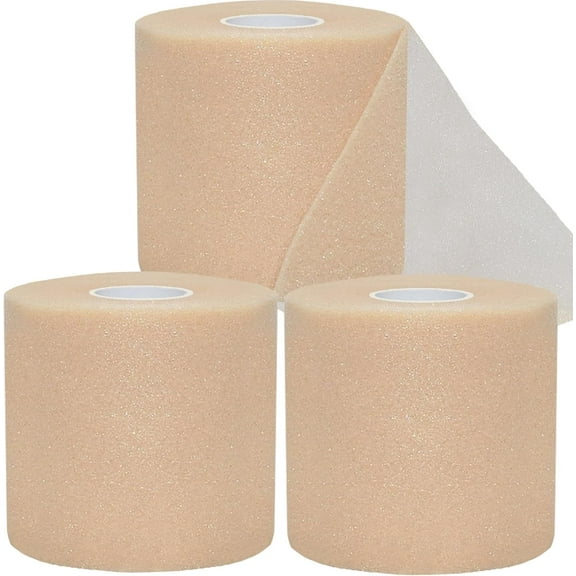 Pre Wrap Tape Athletic,3 Rolls Prewrap Headbands for Hair,Foam Underwrap Sports Wrap
