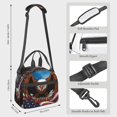 thumbnail image 2 of Naloa Cartoon Bald Eagle USA Print Lunch Bag for Women & Men Insulated Lunch Box or Cooler Lunch Tote Bags for Work, Travel, Outdoor, 2 of 5