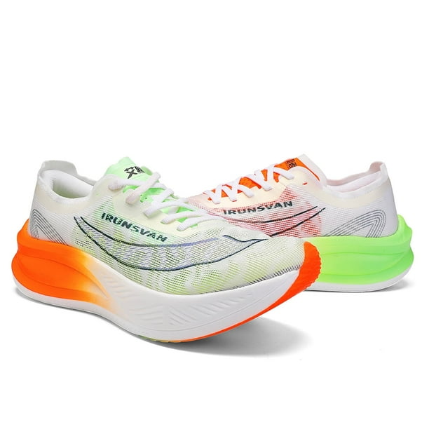 Tennis de Carrera Profesionales IRUNSVAN HEAT 1.0 para Hombre - Placa de Carbono, Ultra Ligeras con Amortiguación y Soporte Estable para Maratón